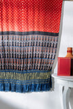 Ajrakh Hand Block Printed / Bandhani Modal Silk Dupatta with Lagdi Patta