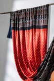 Ajrakh Hand Block Printed / Bandhani Modal Silk Dupatta with Lagdi Patta