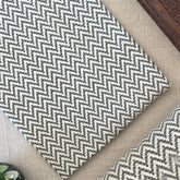 Pure Cotton Printed Fabric - Cream/Zig Zag - Vastra Raag