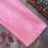 Mashru Silk Hand Block Printed Fabric - Pink - Vastra Raag