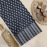 Black Pure Cotton Hand Block Printed 2 PC Suit - Vastra Raag