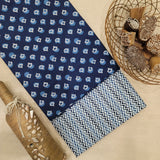 Blue Pure Cotton Hand Block Printed 2 PC Suit - Vastra Raag