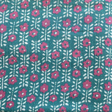 Cotton Kantha Printed Fabric - Floral