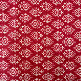 Pure Cotton Printed Fabric - Red/Cream Butta - Vastra Raag