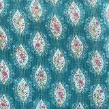 Cotton Kantha Printed Fabric - Floral