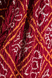 Maroon - Pure Modal Silk Bandhani Barbag Dupatta with Zari Lagdi Patta