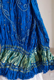 Blue - Pure Modal Silk Lehriya Bandhani Dupatta with Zari Lagdi Patta
