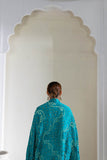 Rama Green - Pure Modal Silk Lehriya Bandhani Dupatta with Zari Lagdi Patta