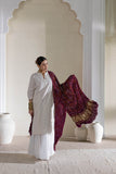 Wine - Pure Modal Silk Bandhani Barbag Dupatta with Zari Lagdi Patta