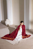 Maroon - Pure Modal Silk Lehriya Bandhani Dupatta with Zari Lagdi Patta