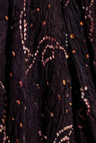 Black - Pure Modal Silk Lehriya Bandhani Dupatta with Zari Lagdi Patta