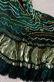 Bottle Green - Pure Modal Silk Bandhani Barbag Dupatta with Zari Lagdi Patta