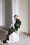 Bottle Green - Pure Modal Silk Bandhani Barbag Dupatta with Zari Lagdi Patta