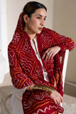 Red - Pure Modal Silk Bandhani Barbag Dupatta with Zari Lagdi Patta