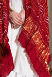 Red - Pure Modal Silk Bandhani Barbag Dupatta with Zari Lagdi Patta