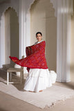 Red - Pure Modal Silk Bandhani Barbag Dupatta with Zari Lagdi Patta
