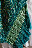 Rama Green - Pure Modal Silk Bandhani Barbag Dupatta with Zari Lagdi Patta