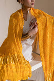 Yellow - Pure Modal Silk Bandhani Barbag Dupatta with Zari Lagdi Patta