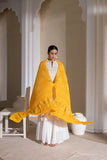 Yellow - Pure Modal Silk Bandhani Barbag Dupatta with Zari Lagdi Patta