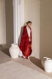 Red - Pure Modal Silk Lehriya Bandhani Dupatta with Zari Lagdi Patta