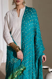 Rama Green - Pure Modal Silk Bandhani Dani Dupatta with Zari Lagdi Patta