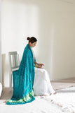 Rama Green - Pure Modal Silk Bandhani Dani Dupatta with Zari Lagdi Patta