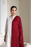 Maroon - Pure Modal Silk Bandhani Dani Dupatta with Zari Lagdi Patta