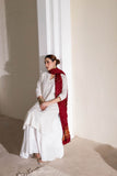 Maroon - Pure Modal Silk Bandhani Dani Dupatta with Zari Lagdi Patta