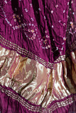 Wine - Pure Modal Silk Bandhani Dani Dupatta with Zari Lagdi Patta