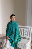 Rama Green - Pure Modal Silk Bandhani Checks Pallu Dupatta with Zari Lagdi Patta