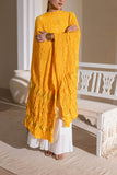 Yellow - Pure Modal Silk Bandhani Checks Pallu Dupatta with Zari Lagdi Patta