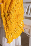 Yellow - Pure Modal Silk Bandhani Checks Pallu Dupatta with Zari Lagdi Patta
