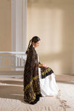 Black - Pure Modal Silk Bandhani Checks Pallu Dupatta with Zari Lagdi Patta