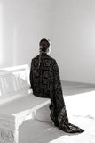 Black - Pure Modal Silk Bandhani Checks Pallu Dupatta with Zari Lagdi Patta