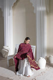 Wine - Pure Modal Silk Bandhani Checks Pallu Dupatta with Zari Lagdi Patta