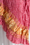 Pink - Pure Modal Silk Lehriya Bandhani Dupatta with Zari Lagdi Patta
