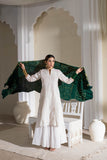 Bottle Green - Pure Modal Silk Bandhani Checks Pallu Dupatta with Zari Lagdi Patta