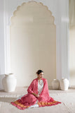 Pink - Pure Modal Silk Lehriya Bandhani Dupatta with Zari Lagdi Patta