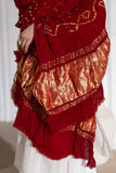 Red - Pure Modal Silk Bandhani Dani Dupatta with Zari Lagdi Patta