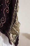 Black - Pure Modal Silk Bandhani Dani Dupatta with Zari Lagdi Patta
