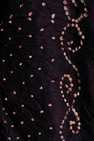 Black - Pure Modal Silk Bandhani Dani Dupatta with Zari Lagdi Patta