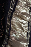 Black - Pure Modal Silk Bandhani Dani Dupatta with Zari Lagdi Patta