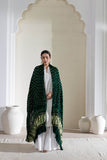 Bottle Green - Pure Modal Silk Bandhani Dani Dupatta with Zari Lagdi Patta