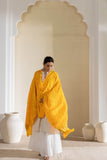 Yellow - Pure Modal Silk Bandhani Dani Dupatta with Zari Lagdi Patta