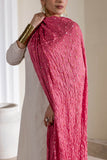 Pink - Pure Modal Silk Bandhani Dani Dupatta with Zari Lagdi Patta