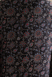 Black/Blue - Modal Silk Ajrakh Hand Block Dupatta