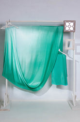 Tie & Dye Shaded Ombre Modal Silk Saree - Turquoise