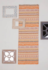 Khadi Cotton Printed Fabric - Geometrical - Multicolor - Vastra Raag