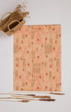 Khadi Cotton Printed Fabric - Georgia Peach - Vastra Raag