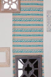 Khadi Cotton Printed Fabric - Geometrical - Multicolor - Vastra Raag